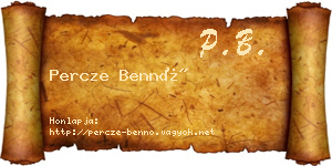 Percze Bennó névjegykártya